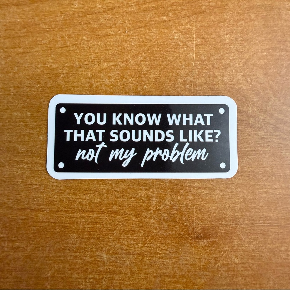 Black and White Quote‎ Sticker
